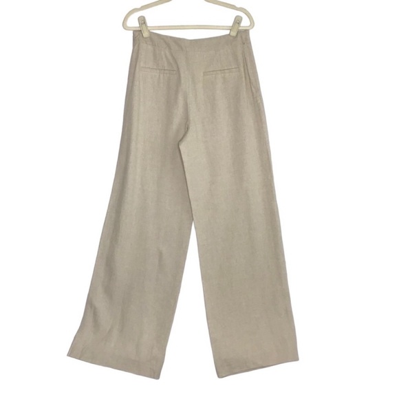 Zara Pareo Wide Leg Asymmetrical Pants Pant M Linen Blend - Picture 11 of 15
